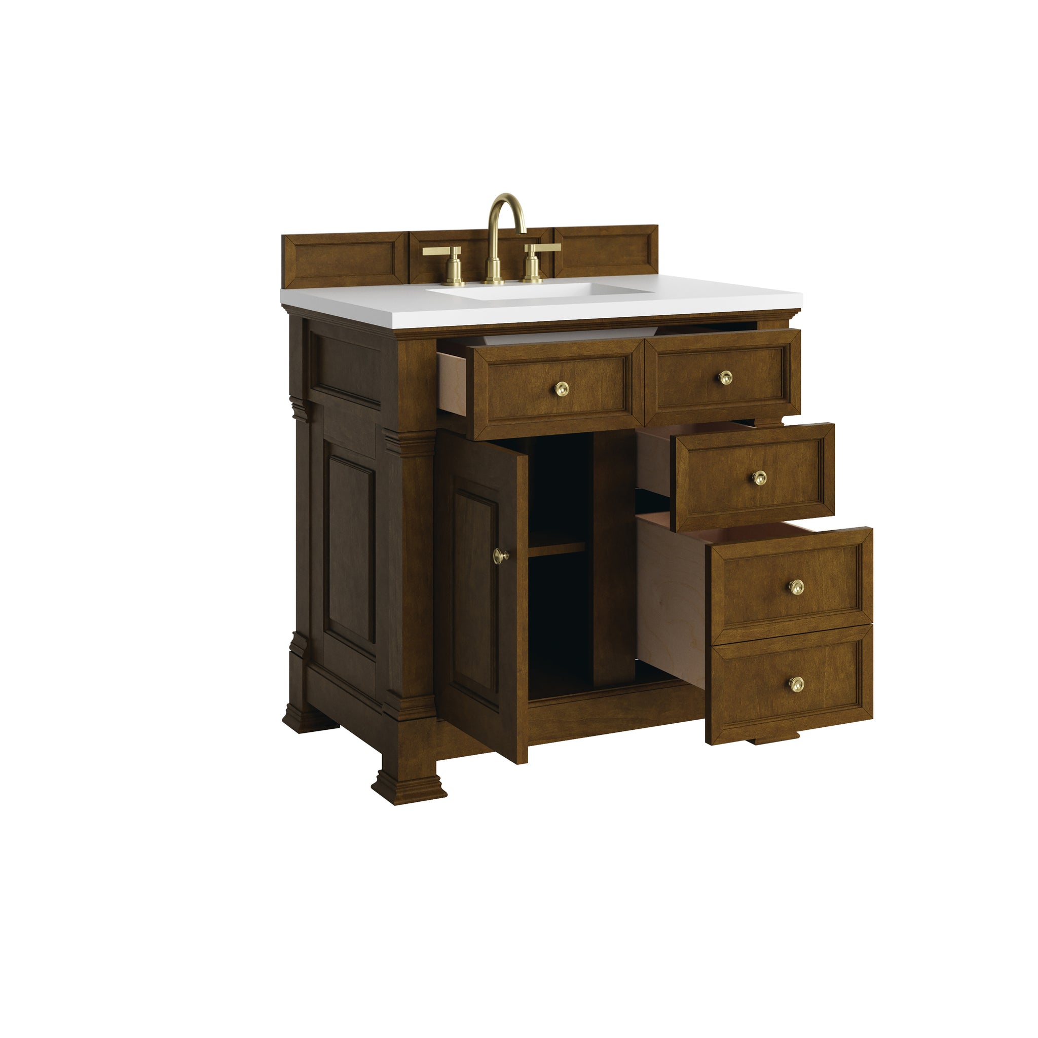 James Martin Brookfield 36" Single Bathroom Vanity, Honey Oak, view 28