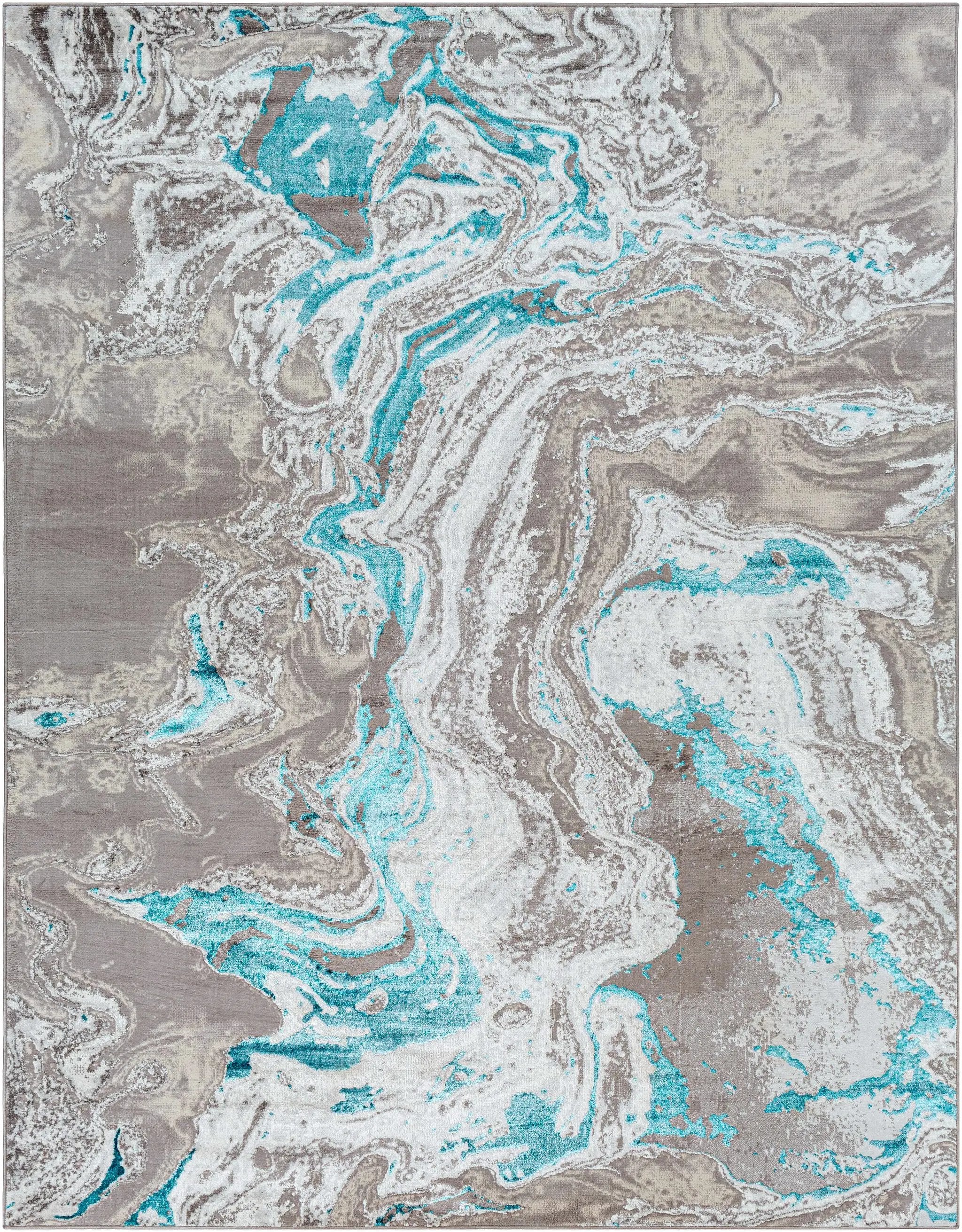 Bonville Blue Marble Rug by Boutique Rugs