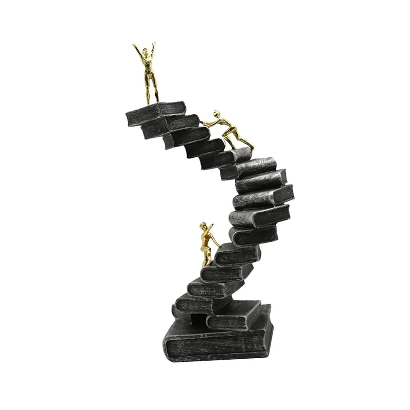Book Ladder Sculpture for Students Overcoming Knowledge Gaps by House Of Avana