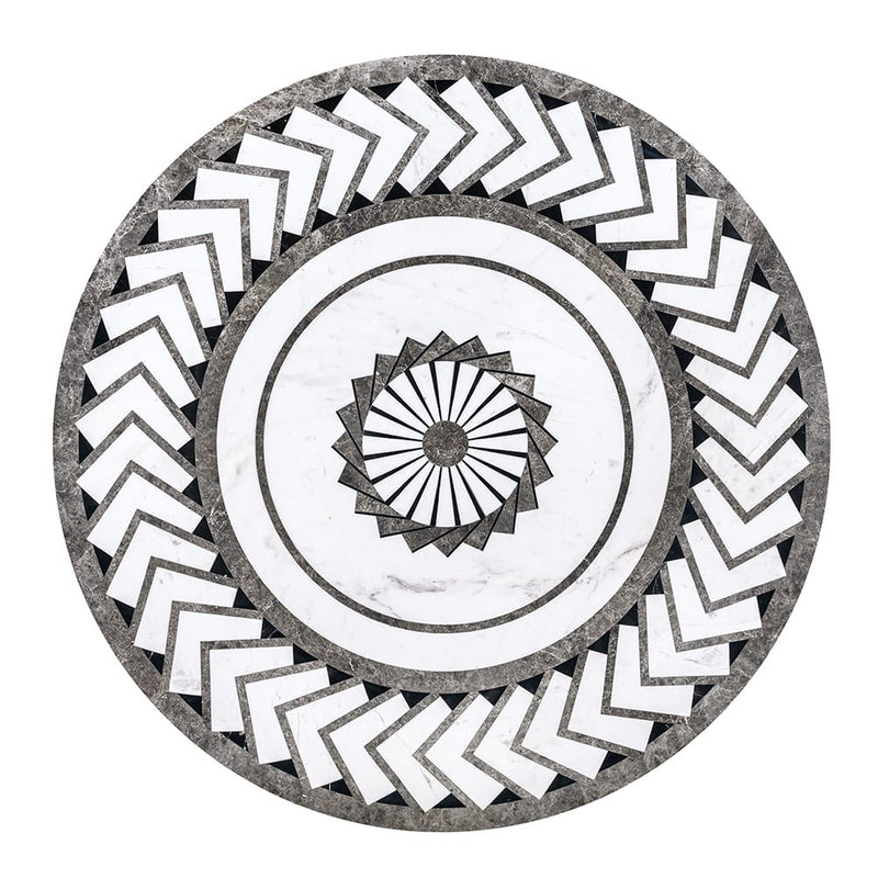 Boreas Multi Finish Round Marble Medallions 36x36 Marble Multi Finish 36x36 Medallions