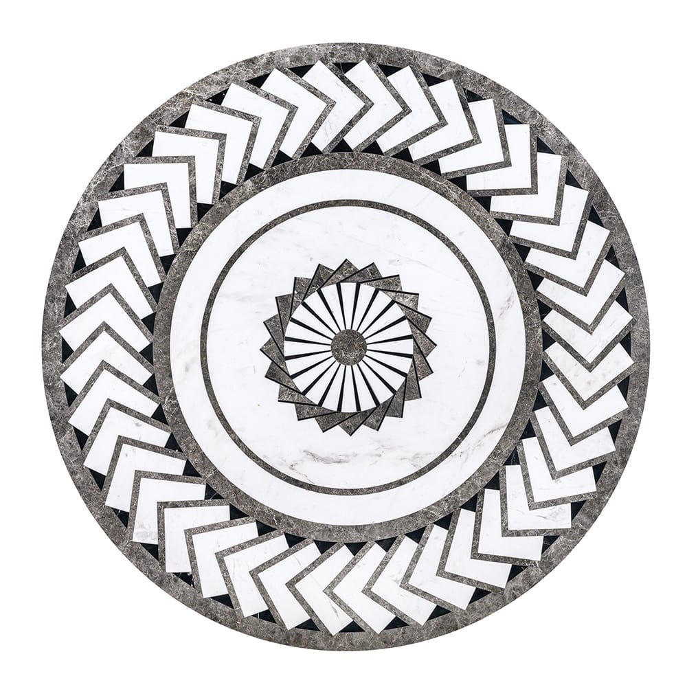 Boreas Multi Finish Round Marble Medallions 48x48 Marble Multi Finish 48x48 Medallions