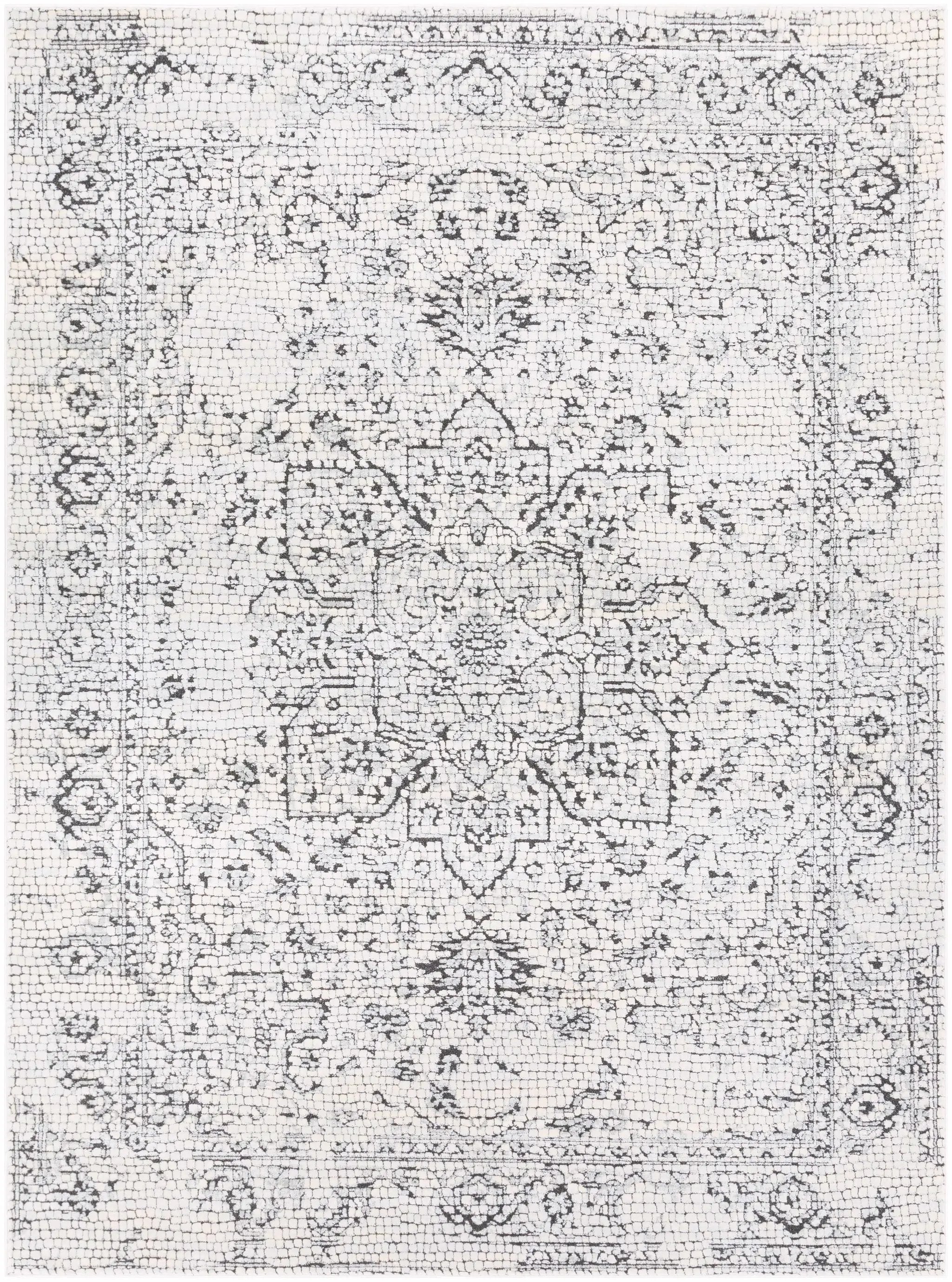 Bosphorus Black Mosaic Rug - Clearance by Boutique Rugs