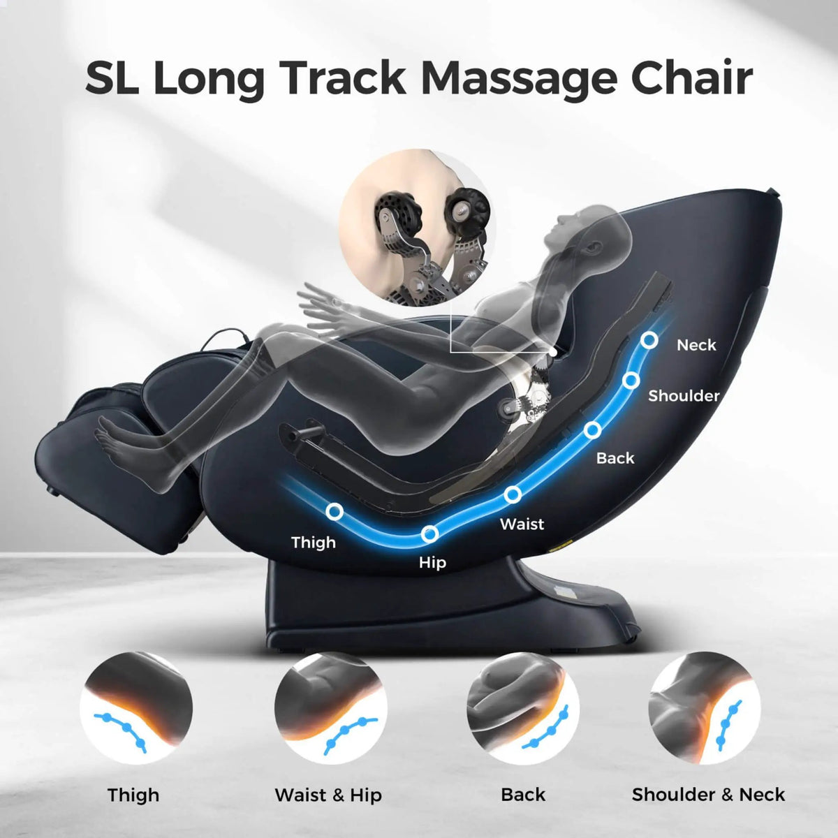 Bosscare Full Body 3D Zero Gravity Shiatsu Recliner Massage Chair With App (SAK32840) by SAKSBY WHOLESALE