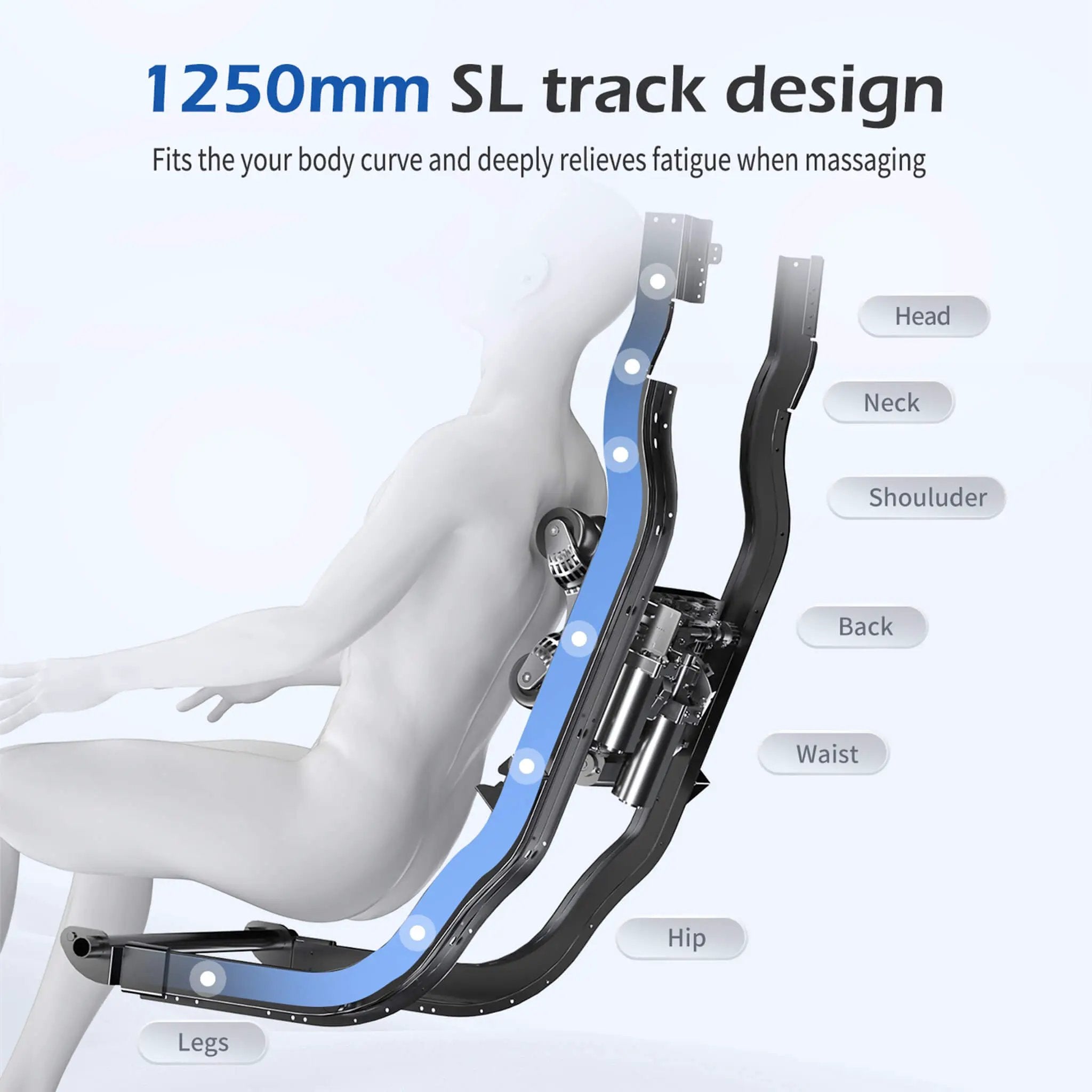 Bosscare Premium Full Body Zero Gravity Massage Chair With Ai Voice And App Control, Gray (SAK35970) by SAKSBY WHOLESALE