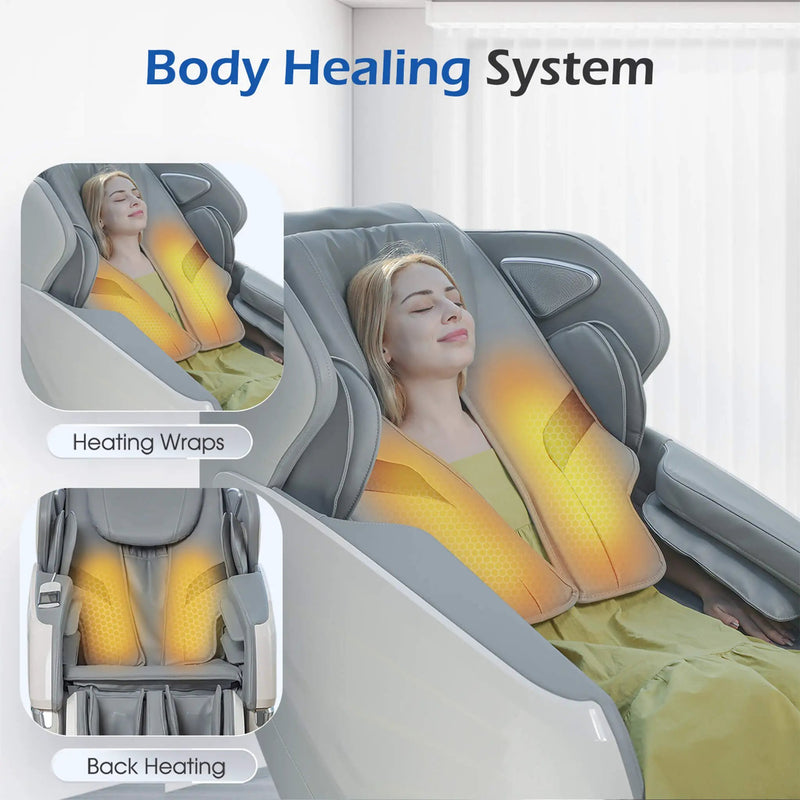 Bosscare Premium Full Body Zero Gravity Massage Chair With Ai Voice And App Control, Gray (SAK35970) by SAKSBY WHOLESALE