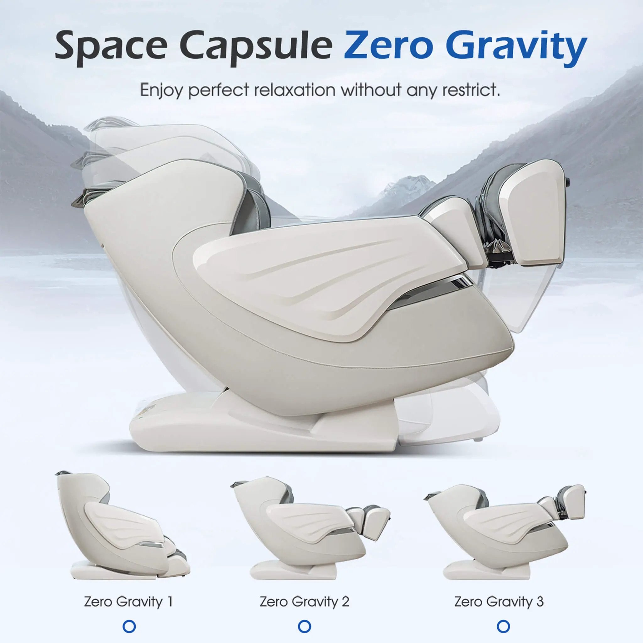 Bosscare Premium Full Body Zero Gravity Massage Chair With Ai Voice And App Control, Gray (SAK35970) by SAKSBY WHOLESALE