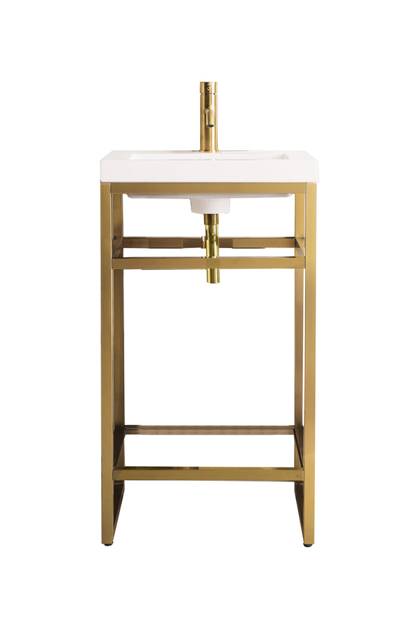 James Martin Boston 20" Single Console Vanity, Radiant Gold