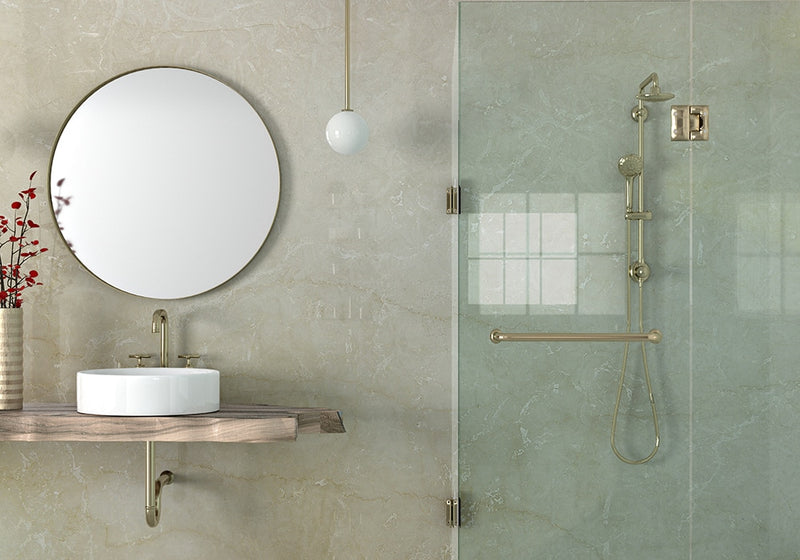 Botticino Classico Polished Marble Slab Random room scene 3