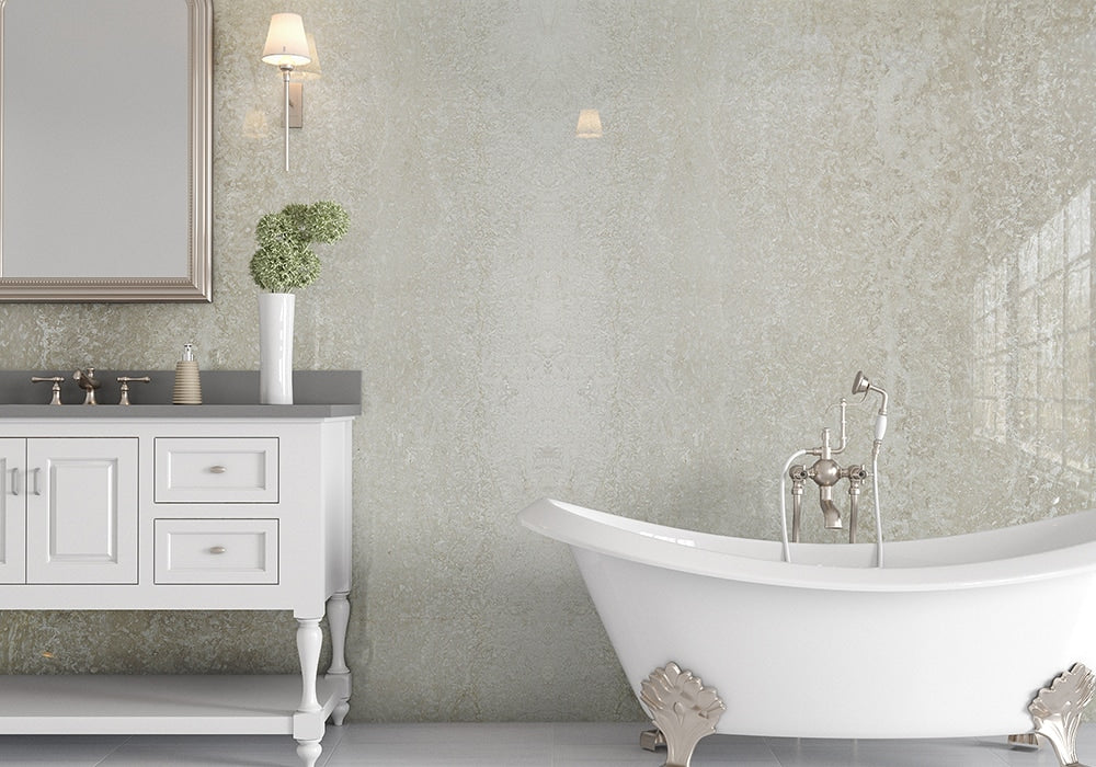Botticino Fioritto Polished Marble Slab Random room scene