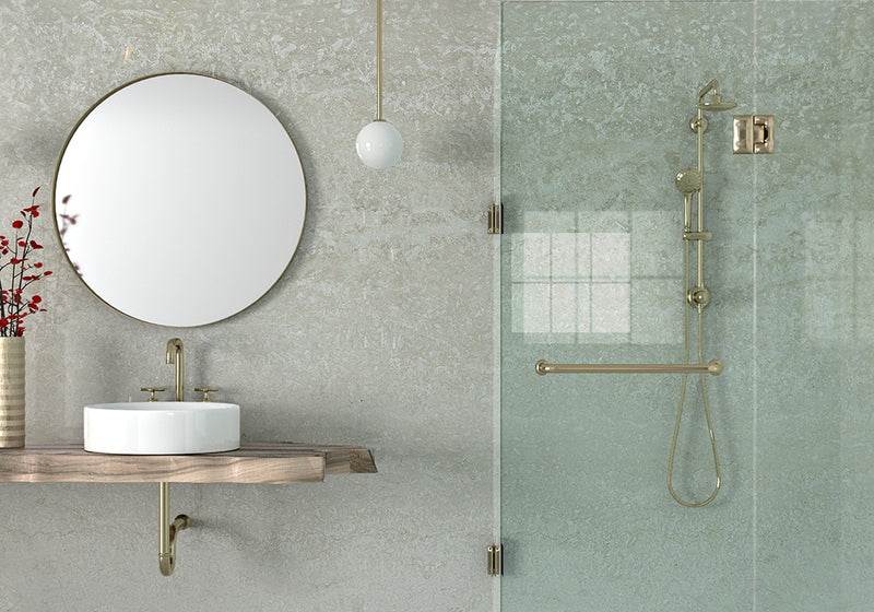Botticino Fioritto Polished Marble Slab Random room scene 3