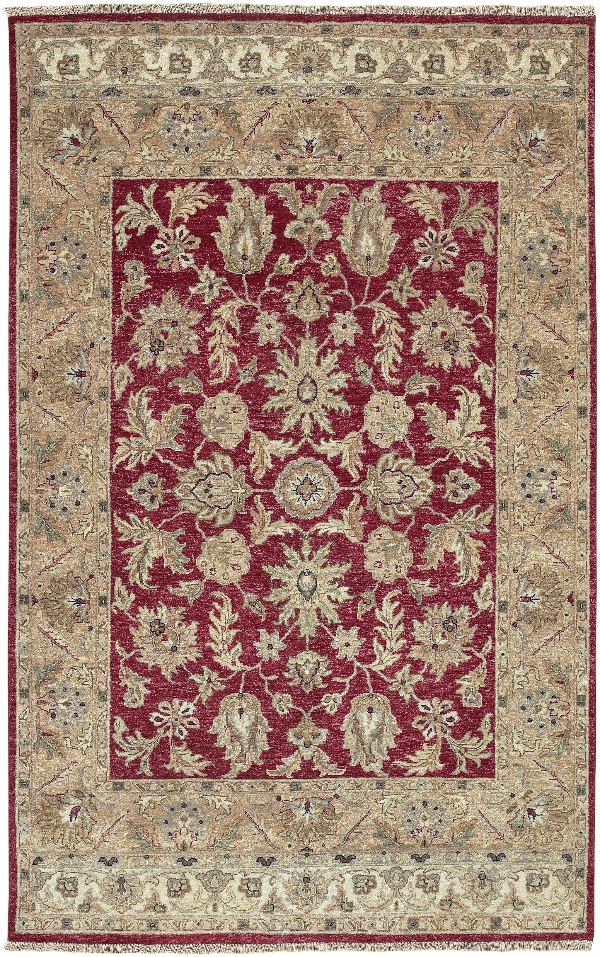 Red&Gold Premium Wool Area Rug - Clearance by Boutique Rugs