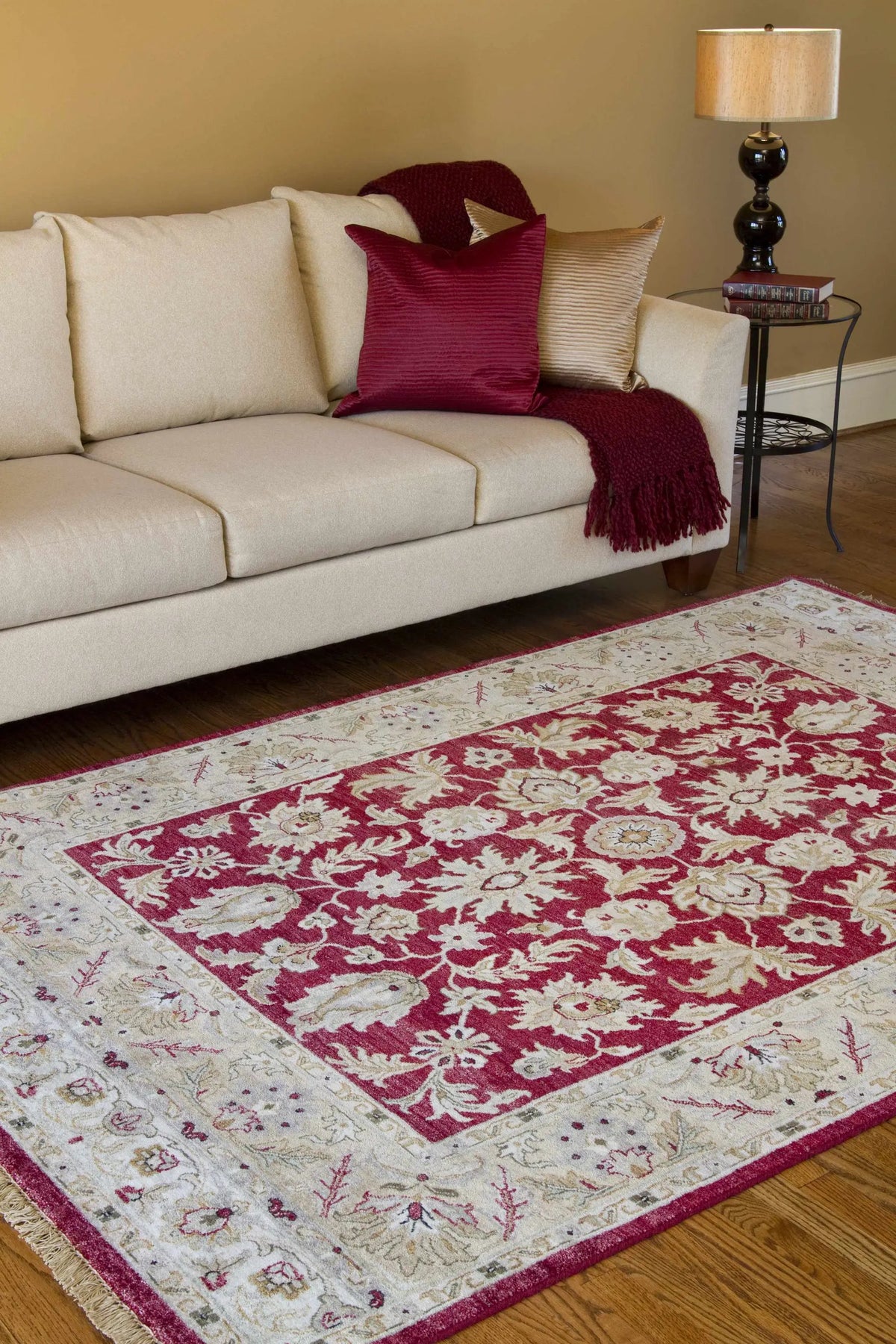 Red&Gold Premium Wool Area Rug - Clearance, installed in a room 2