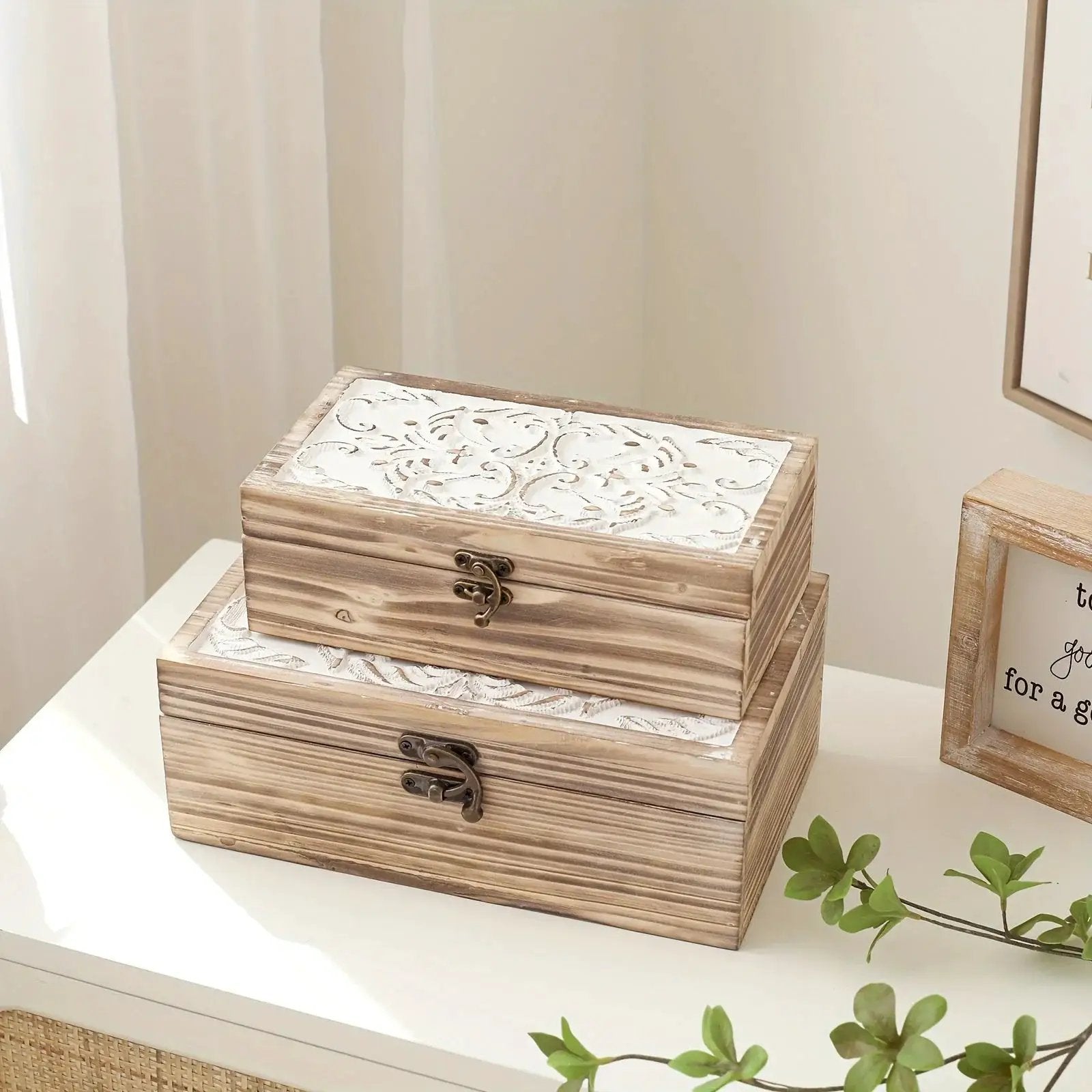 Boxes - Decorative Wooden Set by House Of Avana