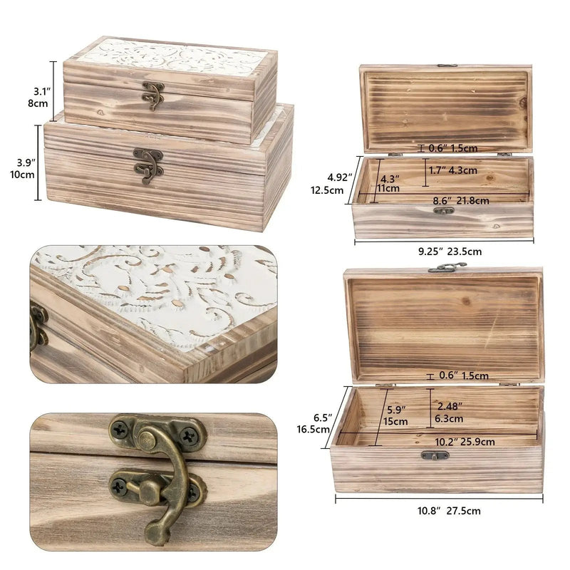 Boxes - Decorative Wooden Set by House Of Avana