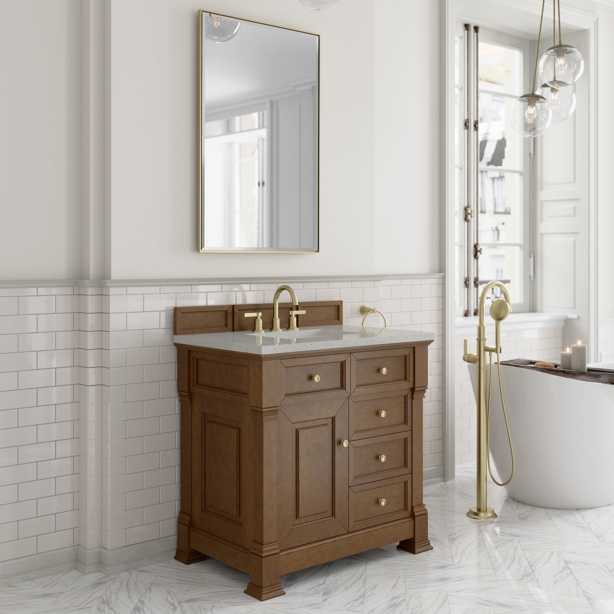 James Martin Brookfield 36" Single Bathroom Vanity, Honey Oak, view 19