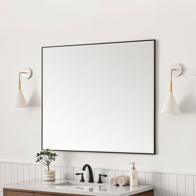 James Martin Rohe 48" Mirror, Matte Black, view 3