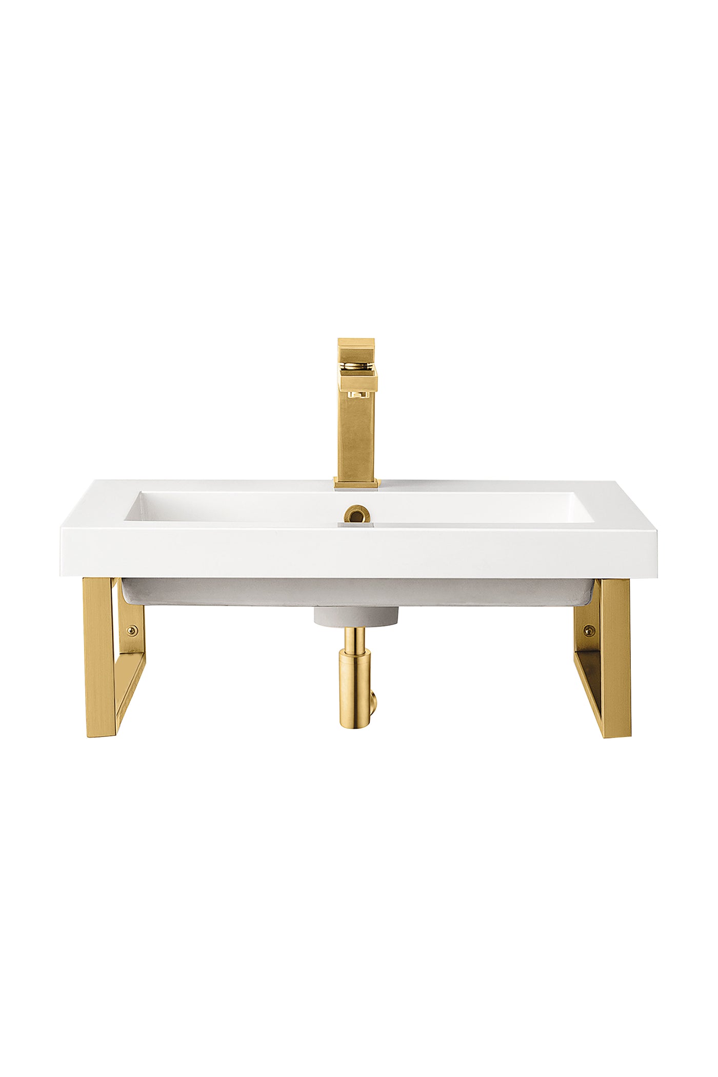 James Martin Boston 18" Floating Wall Bracket, Radiant Gold, cabinet without a countertop