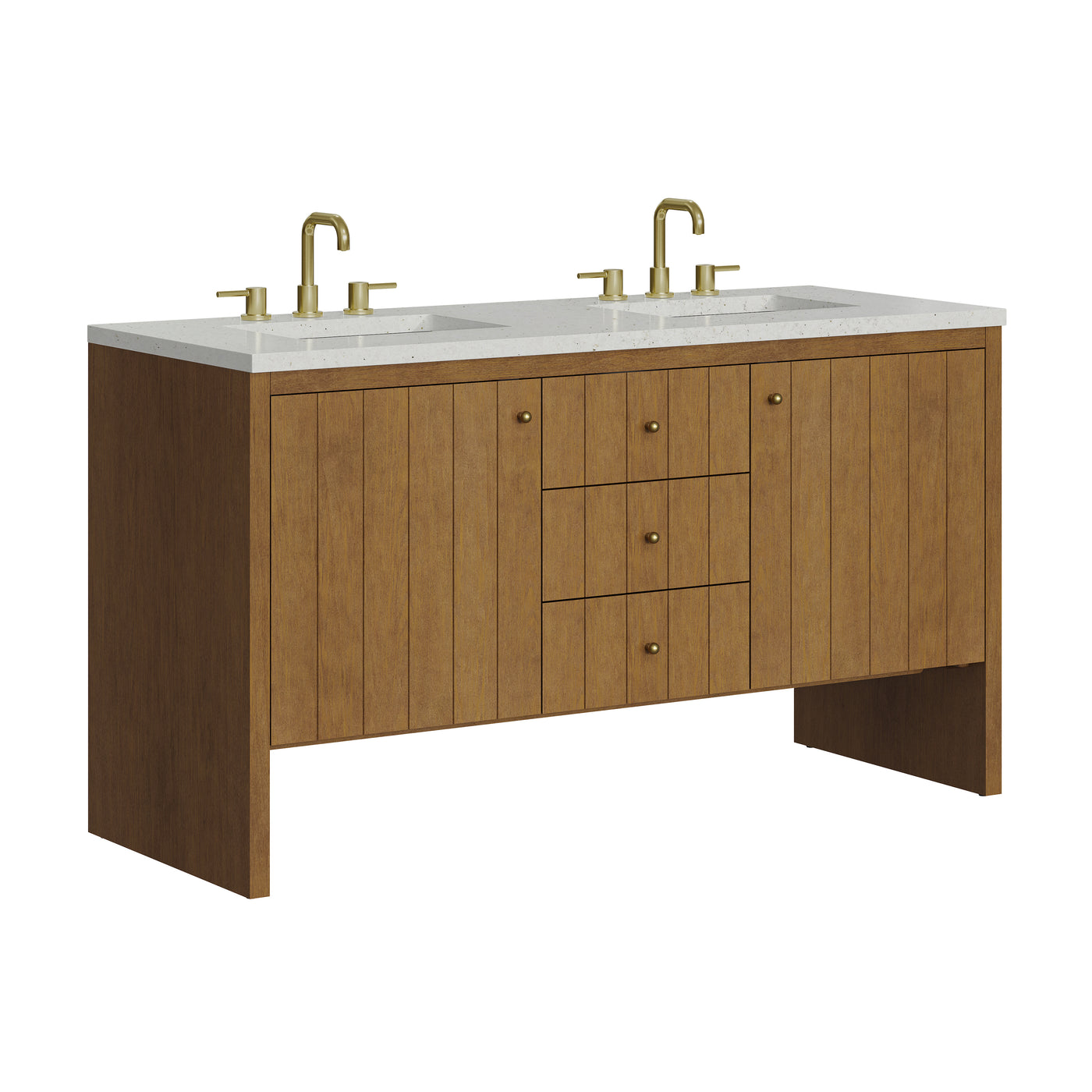 James Martin Hudson 60" Double Bathroom Vanity, Honey Oak, view 36