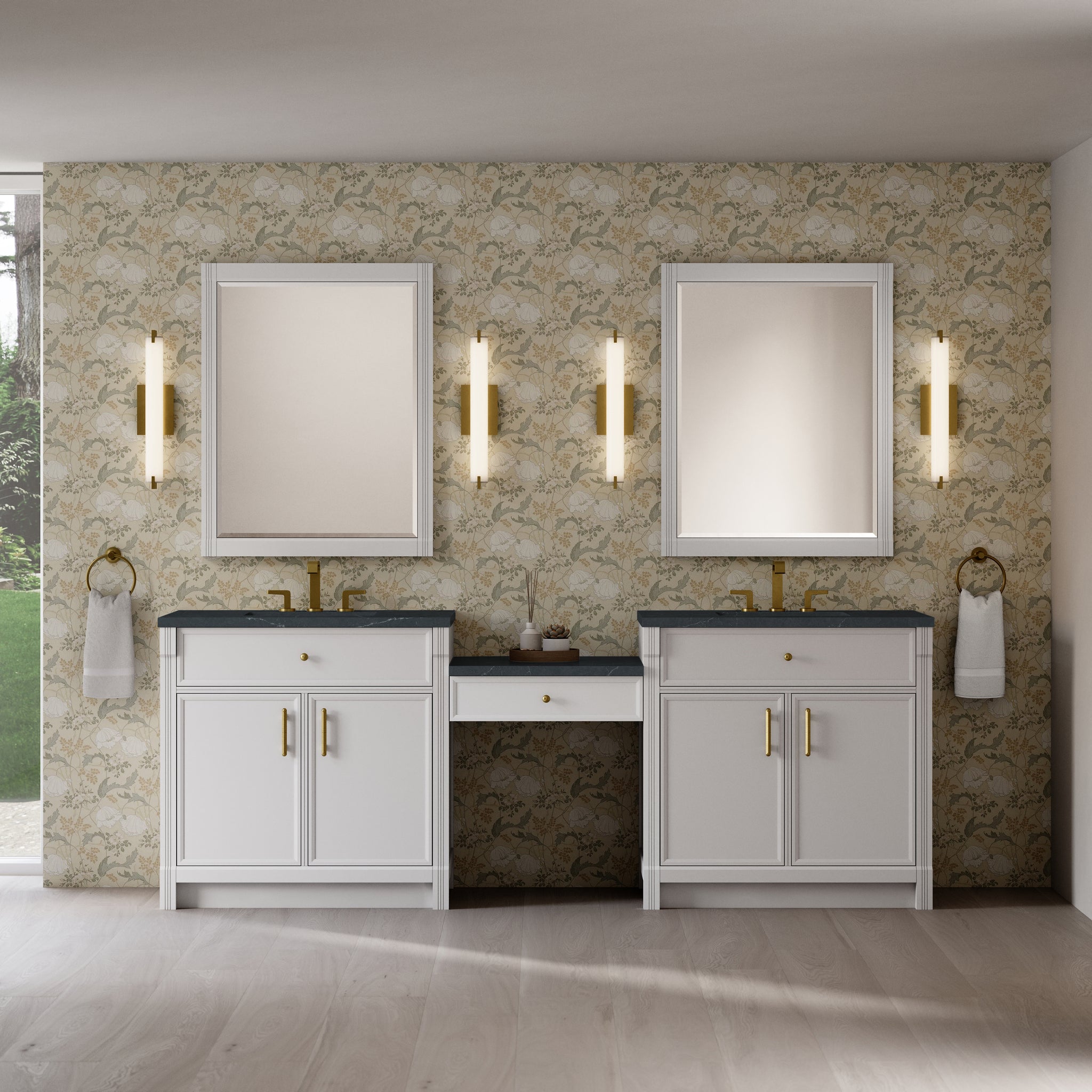 James Martin Bellshire 96" Double Bathroom Vanity, Bright White, view 27