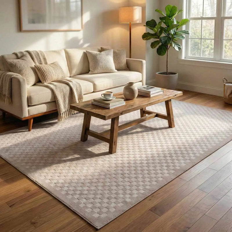 Gaiwan Cream Washable Area Rug by Boutique Rugs