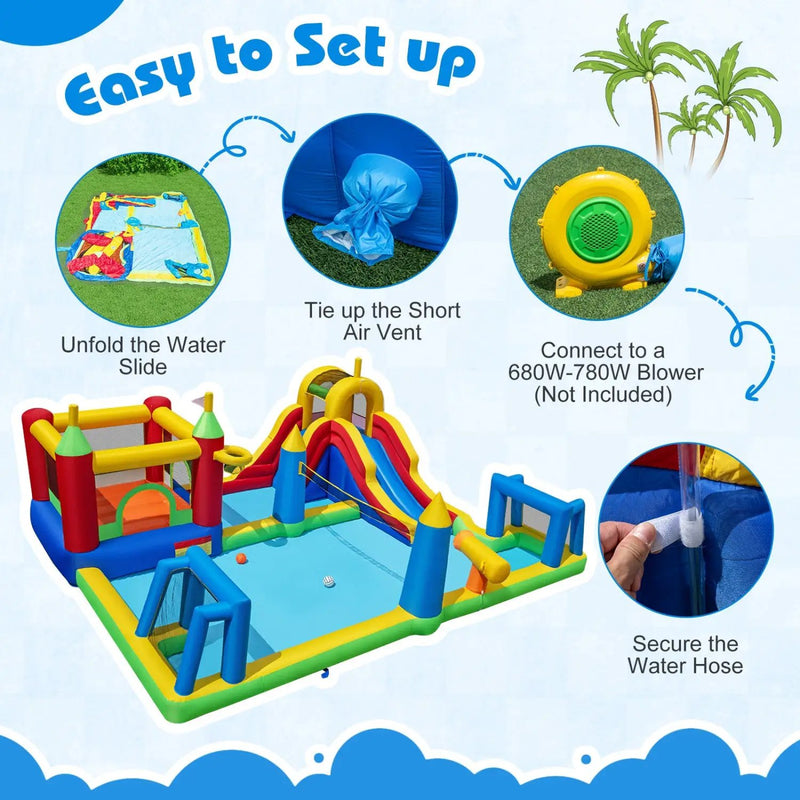 Inflatable Water Slide Bounce House 9-in by DirectDeals