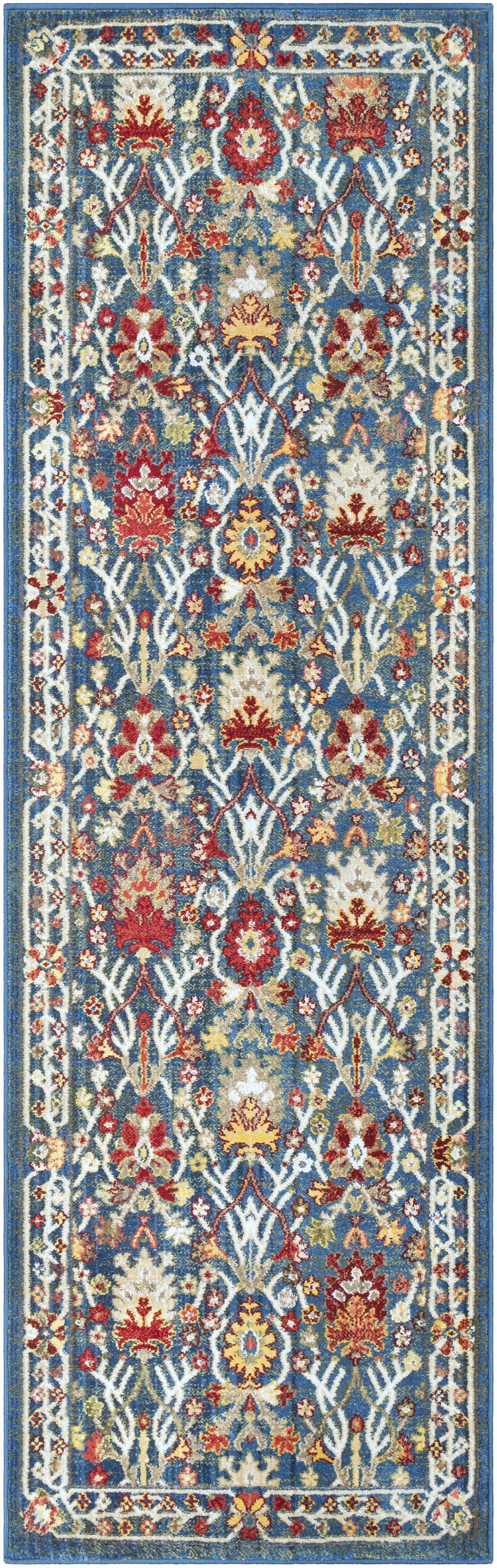 Neola Navy Blue Damask Area Rug by Boutique Rugs