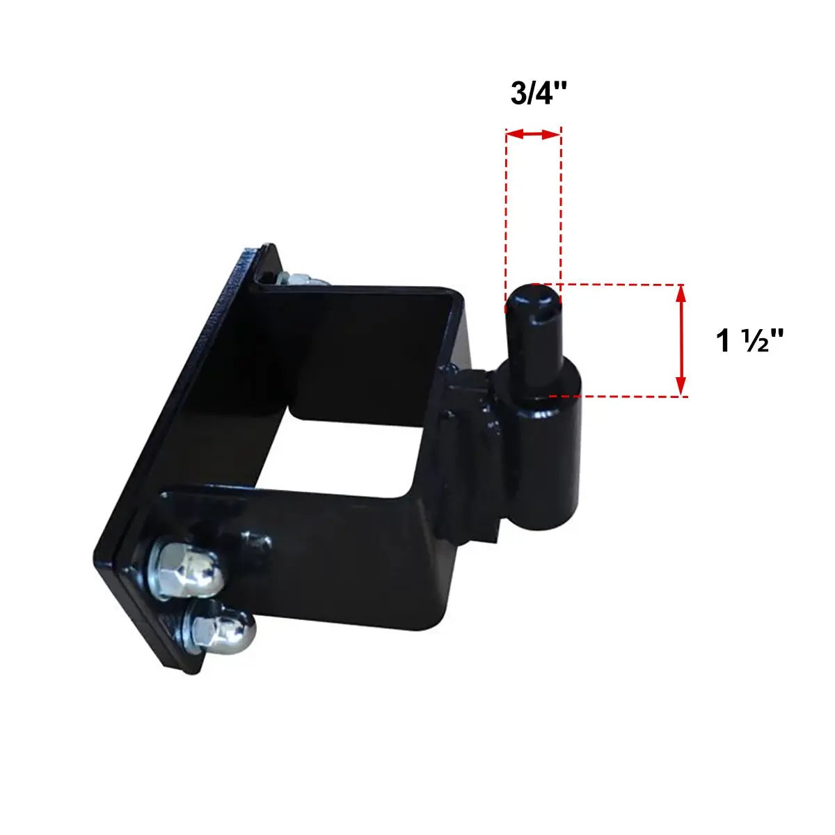 10'x4"x4" Gate Post with Brackets for Dual Swing Driveway Gates, Set of 2 by Chery Industrial