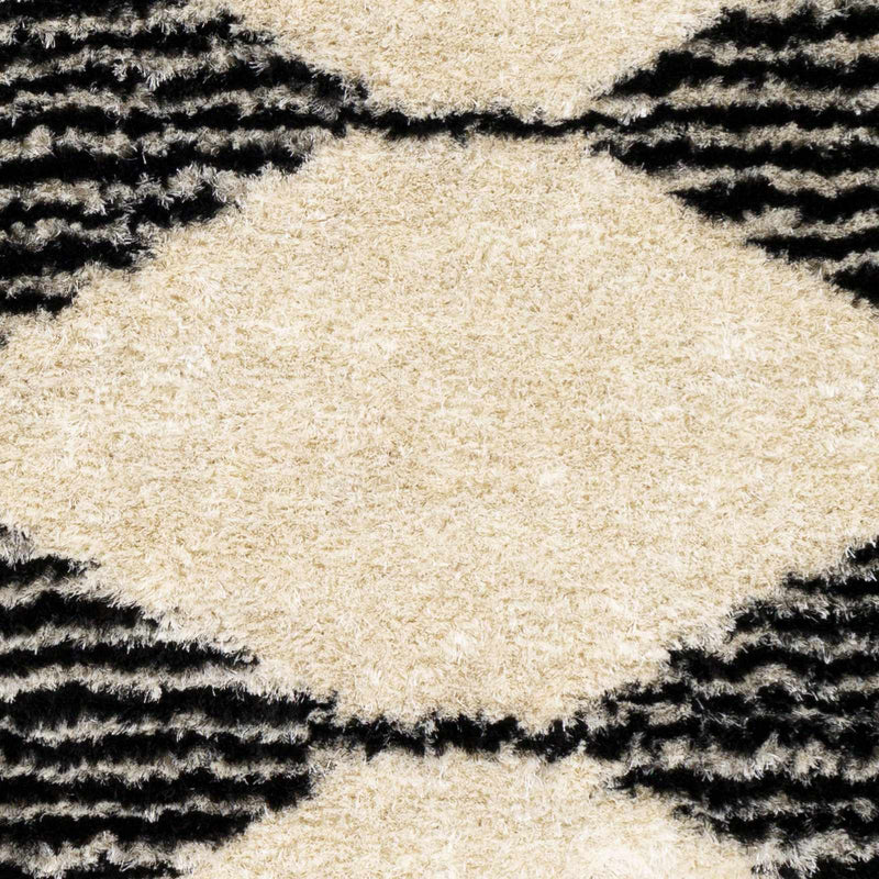 Aberchirder Ivory&Black Diamond Plush Rug - Clearance by Boutique Rugs