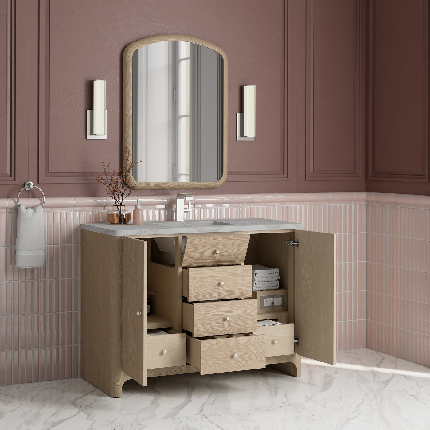 James Martin Gracyn 48" Single Bathroom Vanity, Coastal Driftwood, view 40