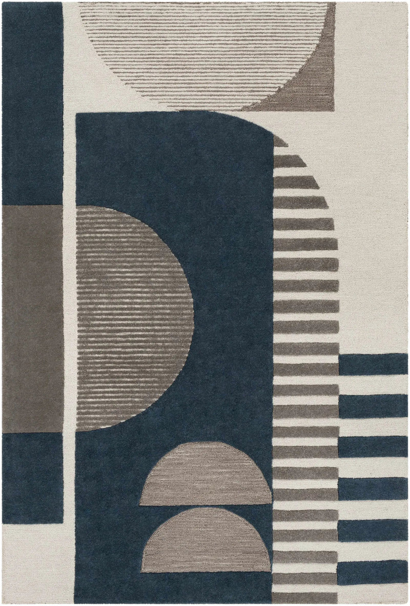 Brooklyn Blue&Gray Modern Wool Rug by Boutique Rugs