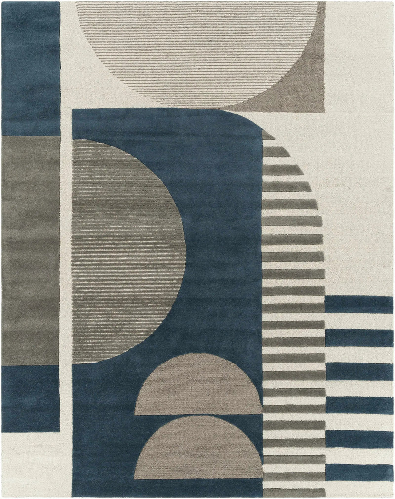 Brooklyn Blue&Gray Modern Wool Rug by Boutique Rugs