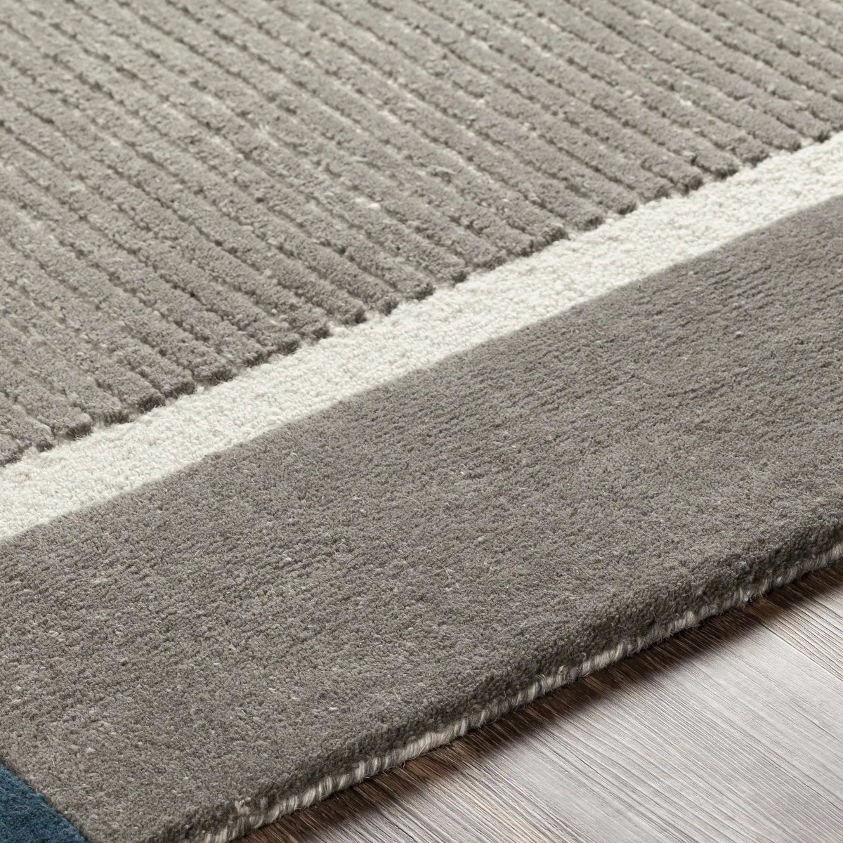 Brooklyn Blue&Gray Modern Wool Rug, photo 4 of 8