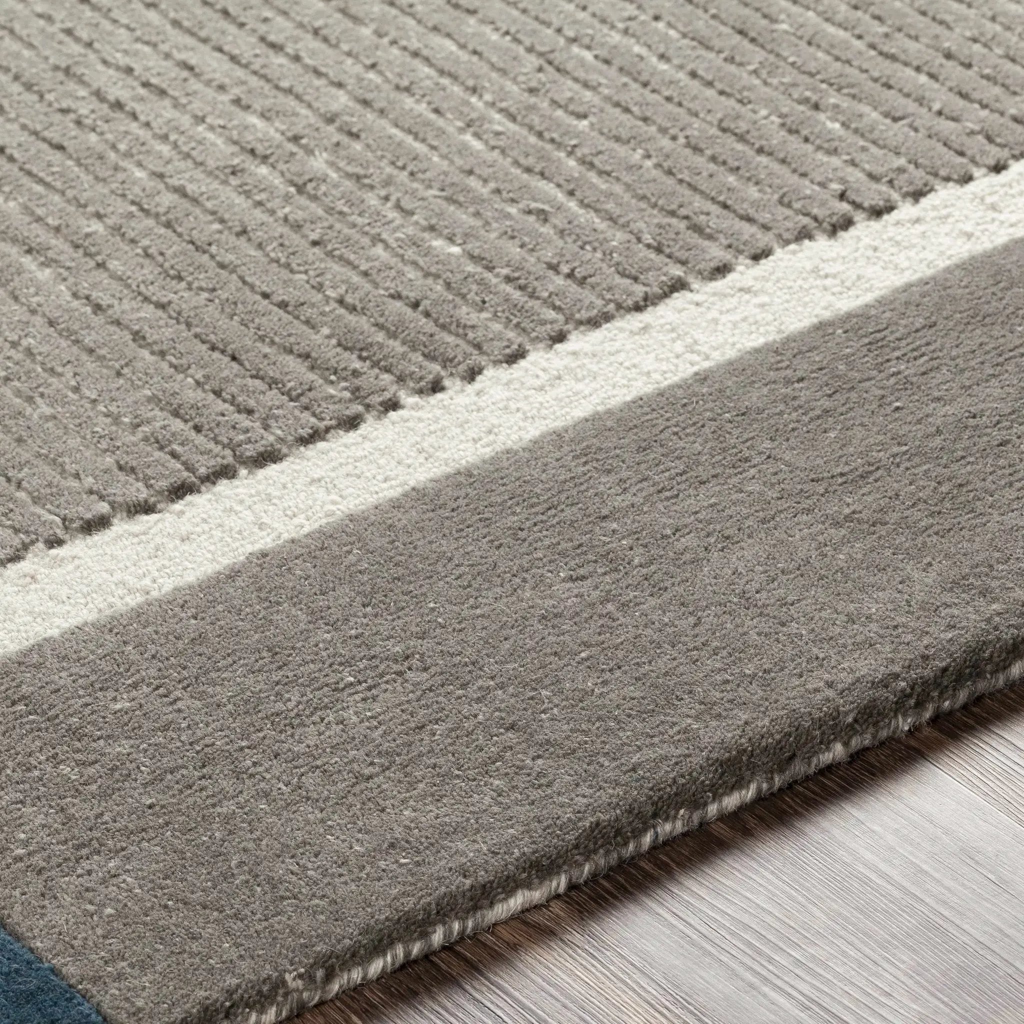 Brooklyn Blue&Gray Modern Wool Rug by Boutique Rugs