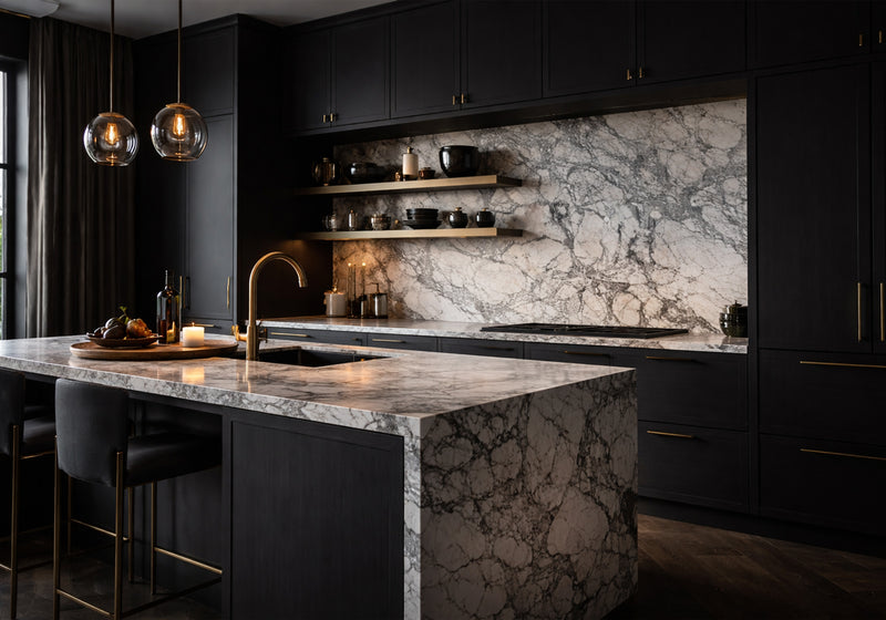 Breccia Capraia Polished Marble Slab Random room scene