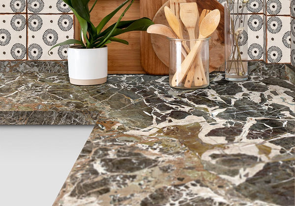 Breccia Di Arzo Polished Marble Slab Random room scene