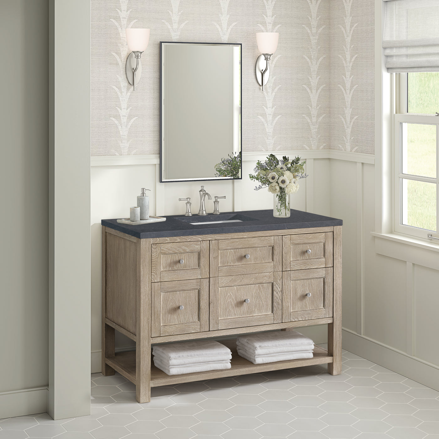 James Martin Breckenridge 48" Single Bathroom Vanity, Whitewashed Oak, view 38