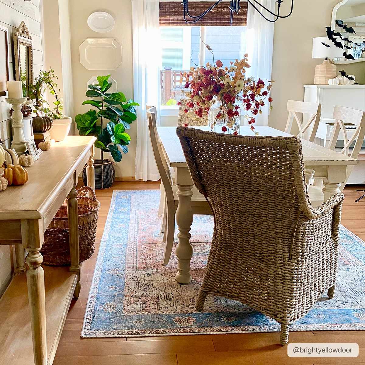 Rosman Distressed Washable Rug by Hauteloom