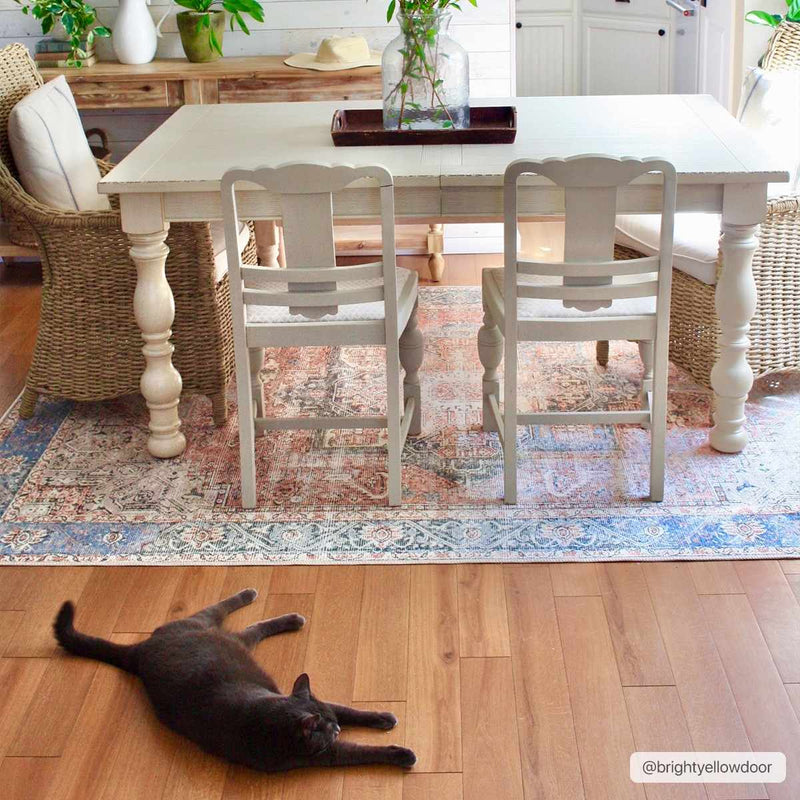 Rosman Distressed Washable Rug by Hauteloom