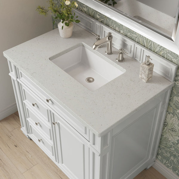 James Martin Bristol 36" Single Bathroom Vanity, Bright White