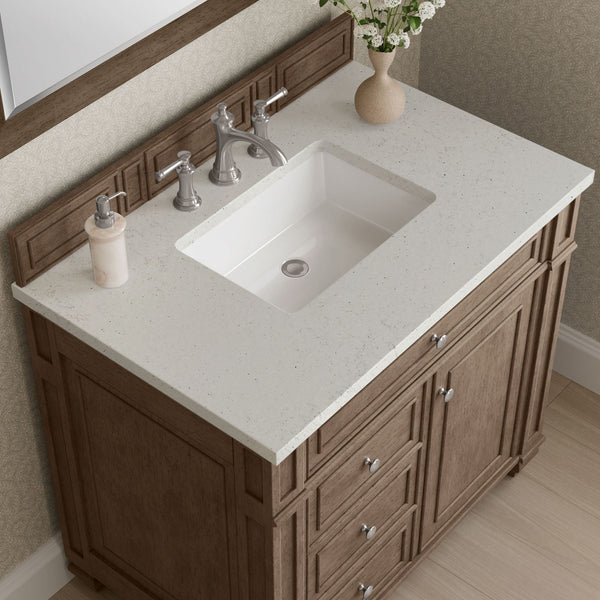 James Martin Bristol 36" Single Bathroom Vanity, Whitewashed Walnut
