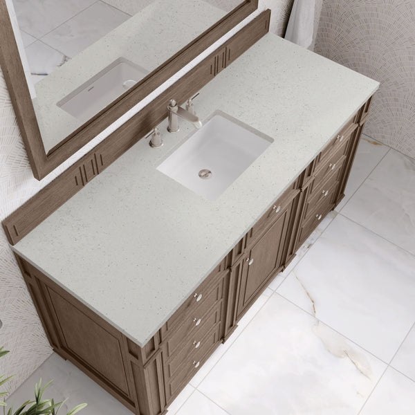 James Martin Bristol 60" Single Bathroom Vanity, Whitewashed Walnut