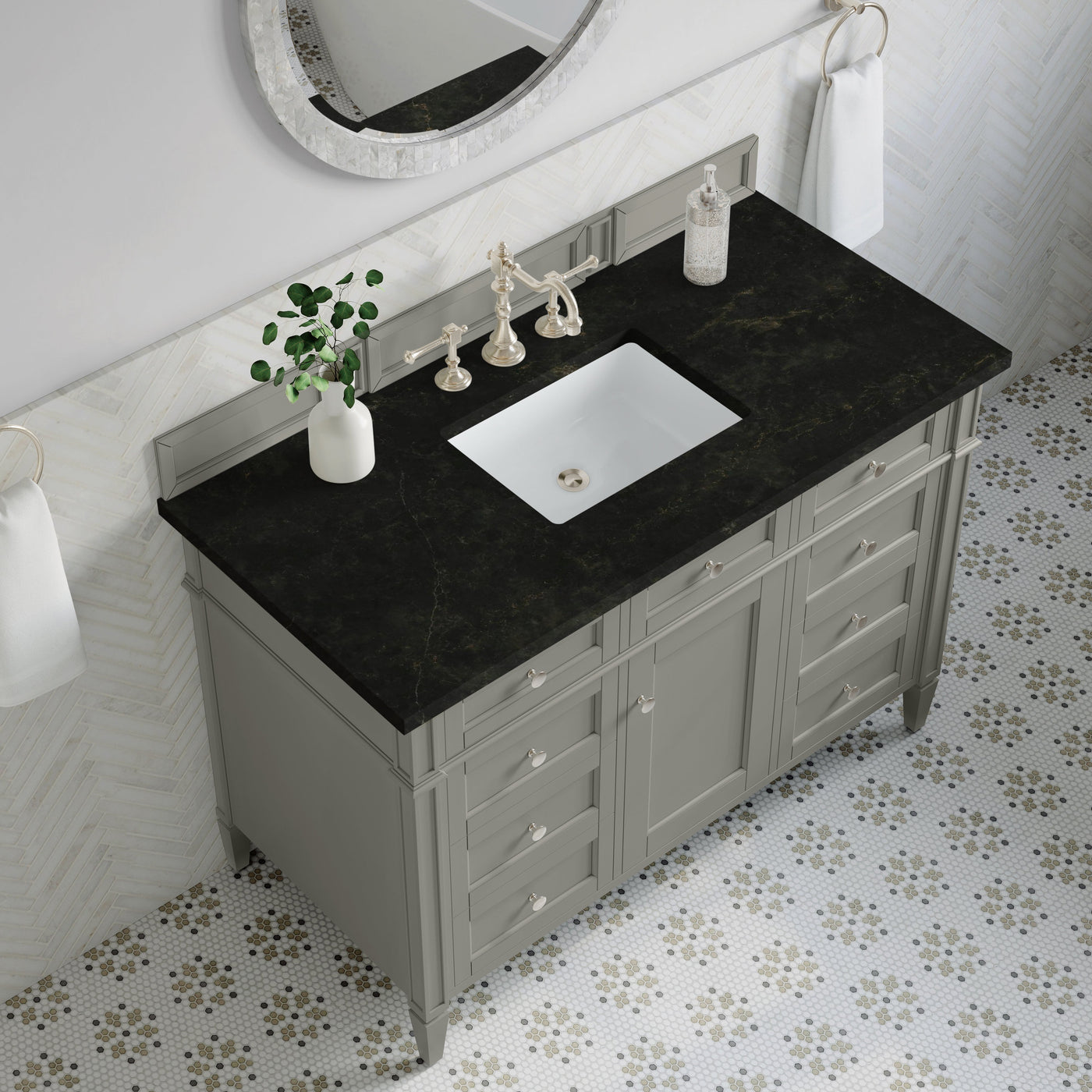 James Martin Brittany 48" Single Bathroom Vanity, Urban Gray with Phantome countertop