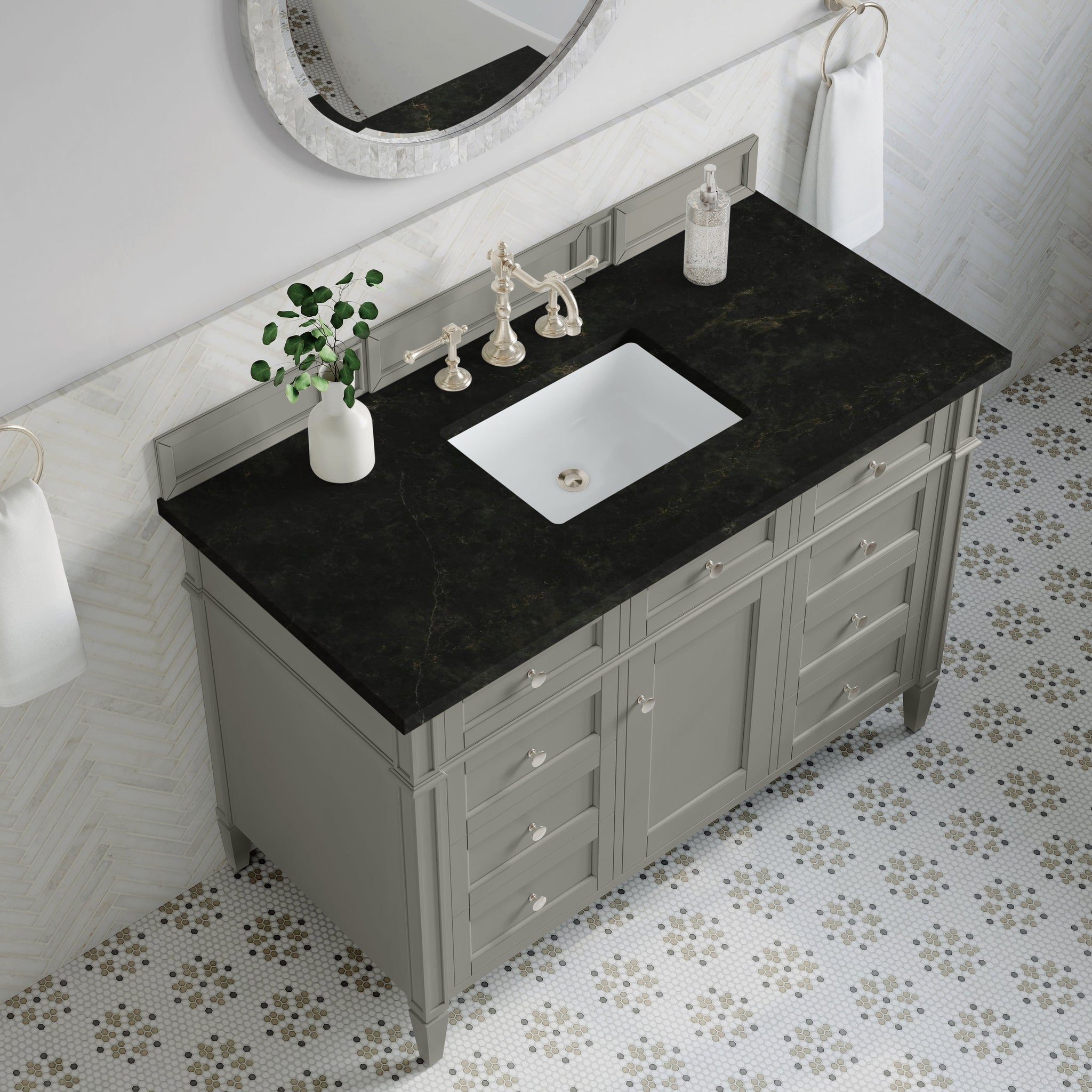 James Martin Brittany 48" Single Bathroom Vanity, Urban Gray with Phantome countertop