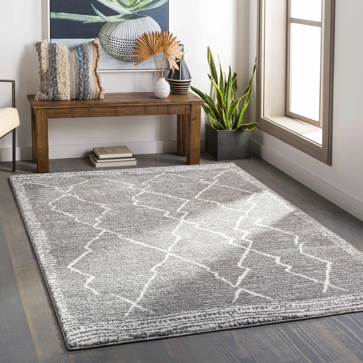 Bramham Area Rug, installed in a room