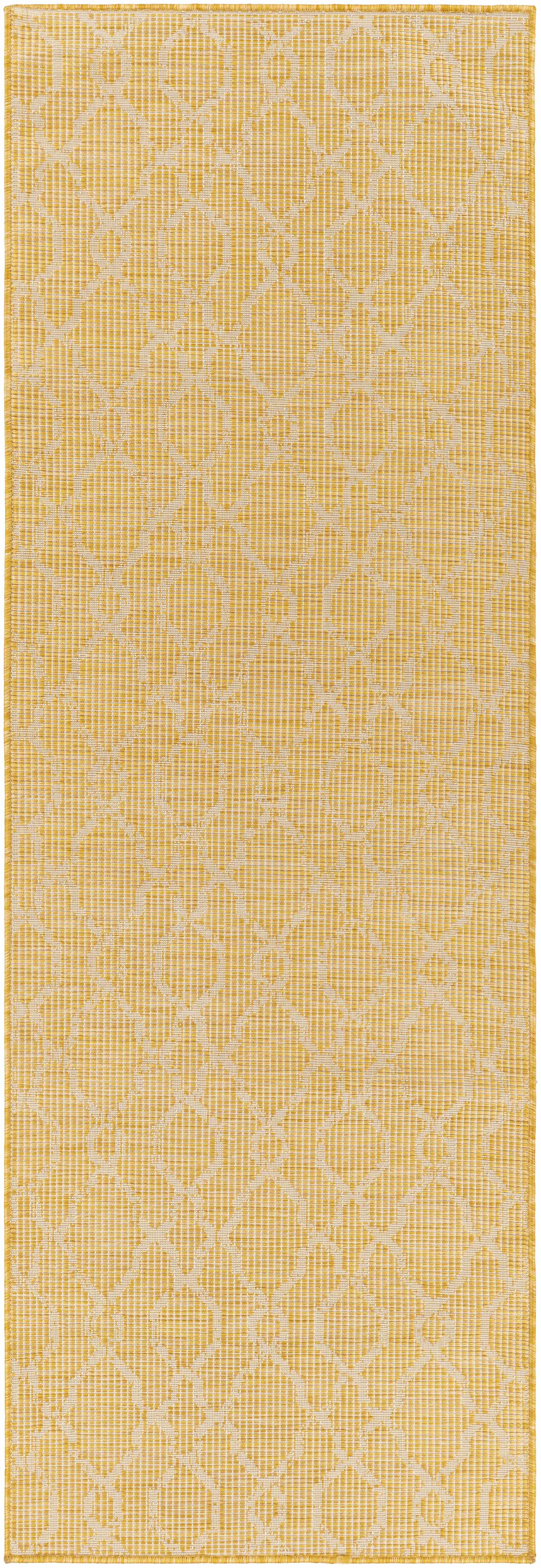 Brocton Yellow Flatweave Outdoor Rug - Clearance by Boutique Rugs
