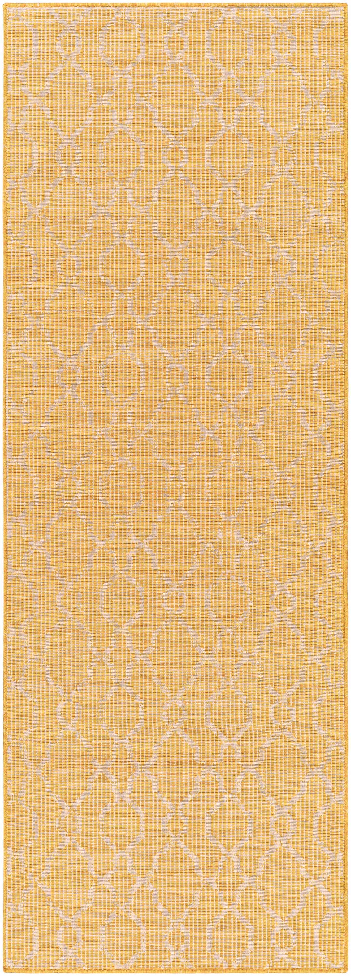 Brocton Yellow Flatweave Outdoor Rug - Clearance, photo 3 of 10