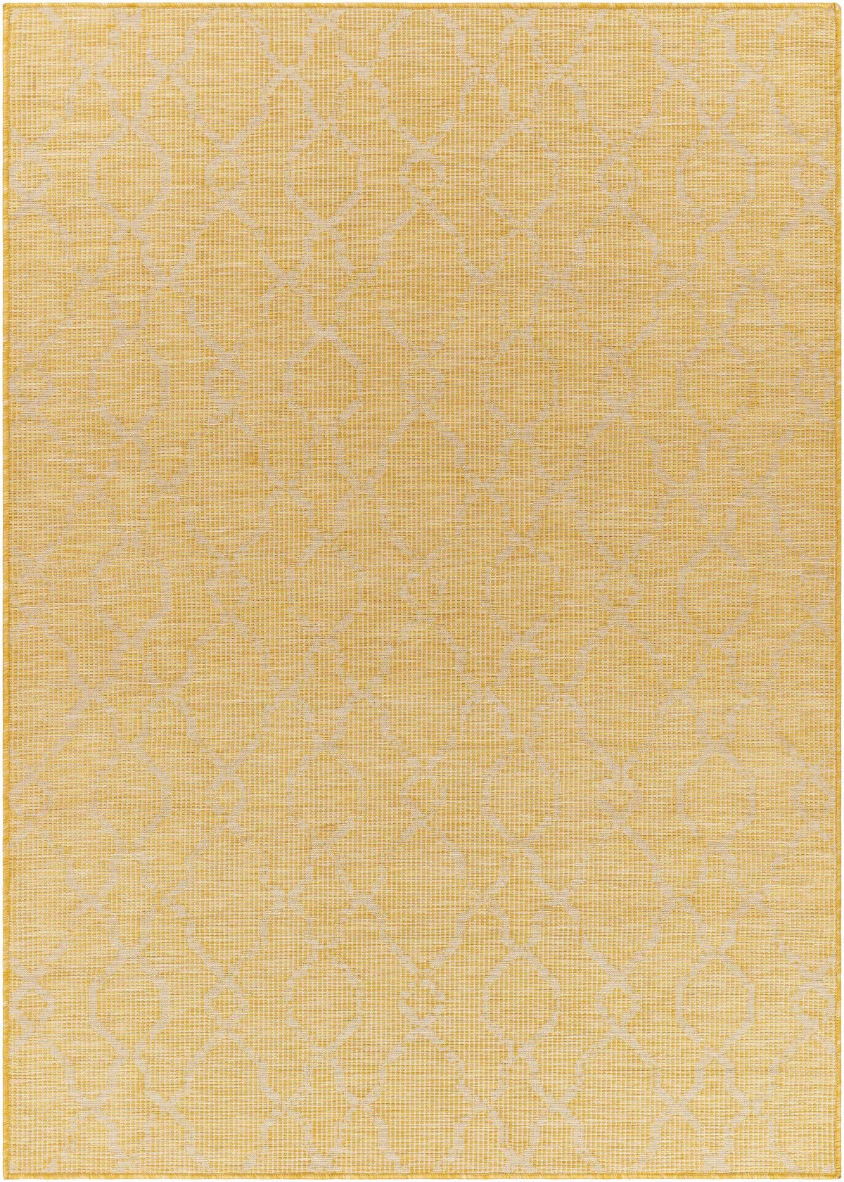 Brocton Yellow Flatweave Outdoor Rug - Clearance