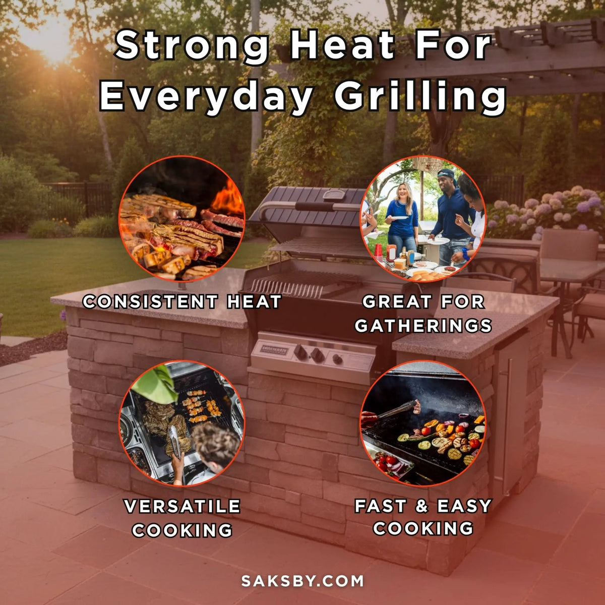 Broilmaster P3X Super Premium Cast Aluminum Gas Grill With Flare Busters, Griddle And Smoker Shutter (SAK98194) by SAKSBY WHOLESALE