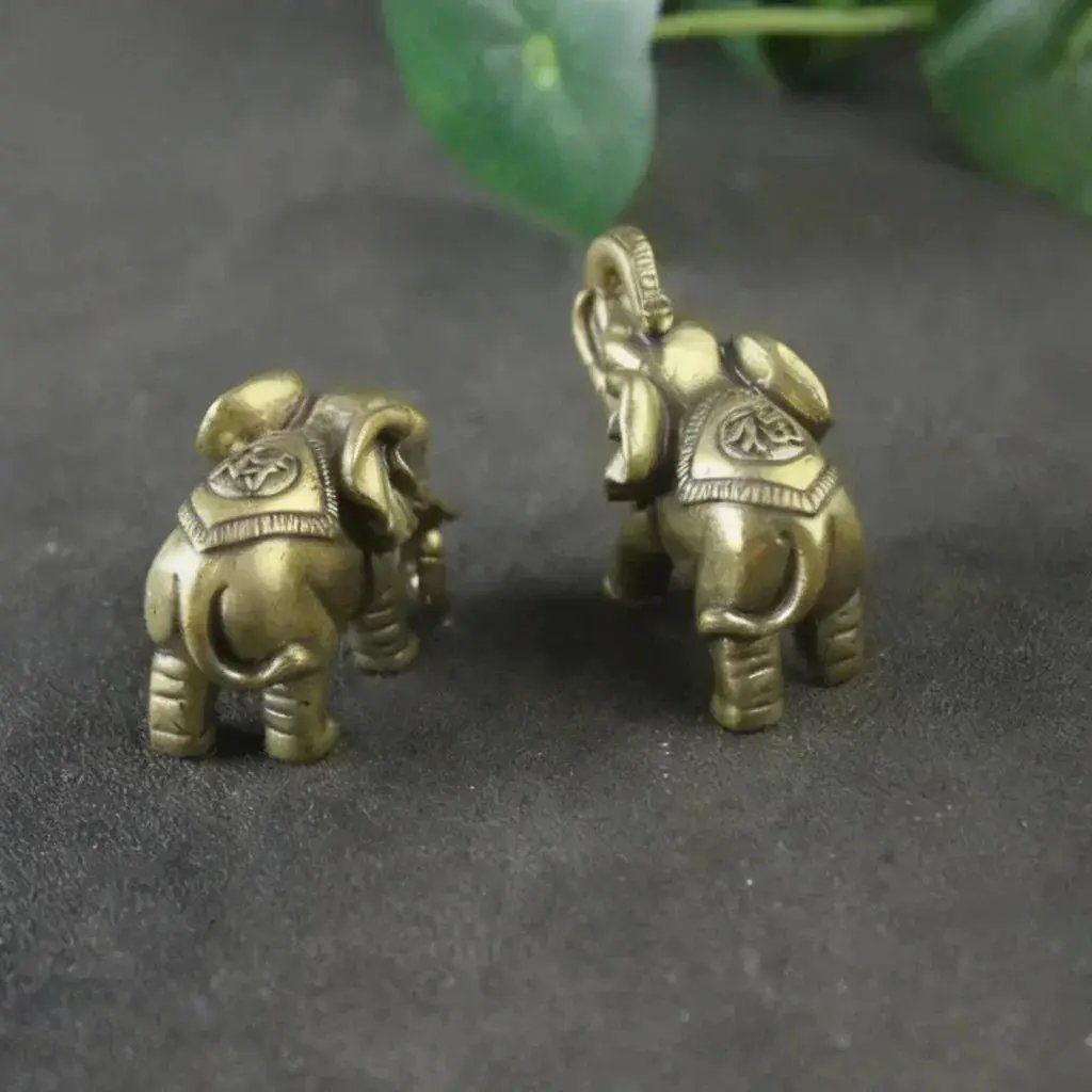 Golden Elephant Figurine Decorative Statue for Elegant Home Decor by House Of Avana