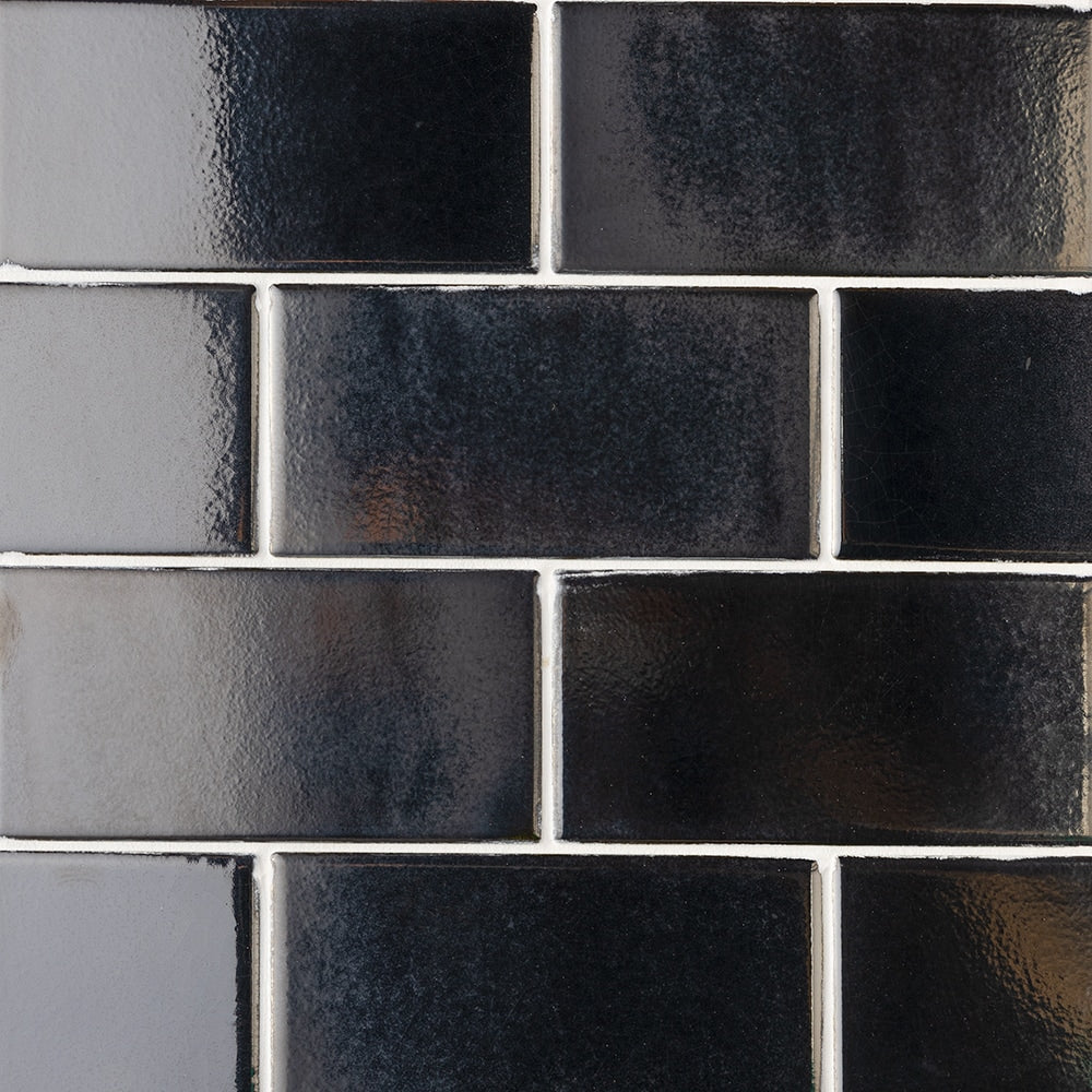 Ebony Multi Finish Subway Ceramic Tiles 3x6 Ceramic Multi Finish 6x6 Tiles — 2